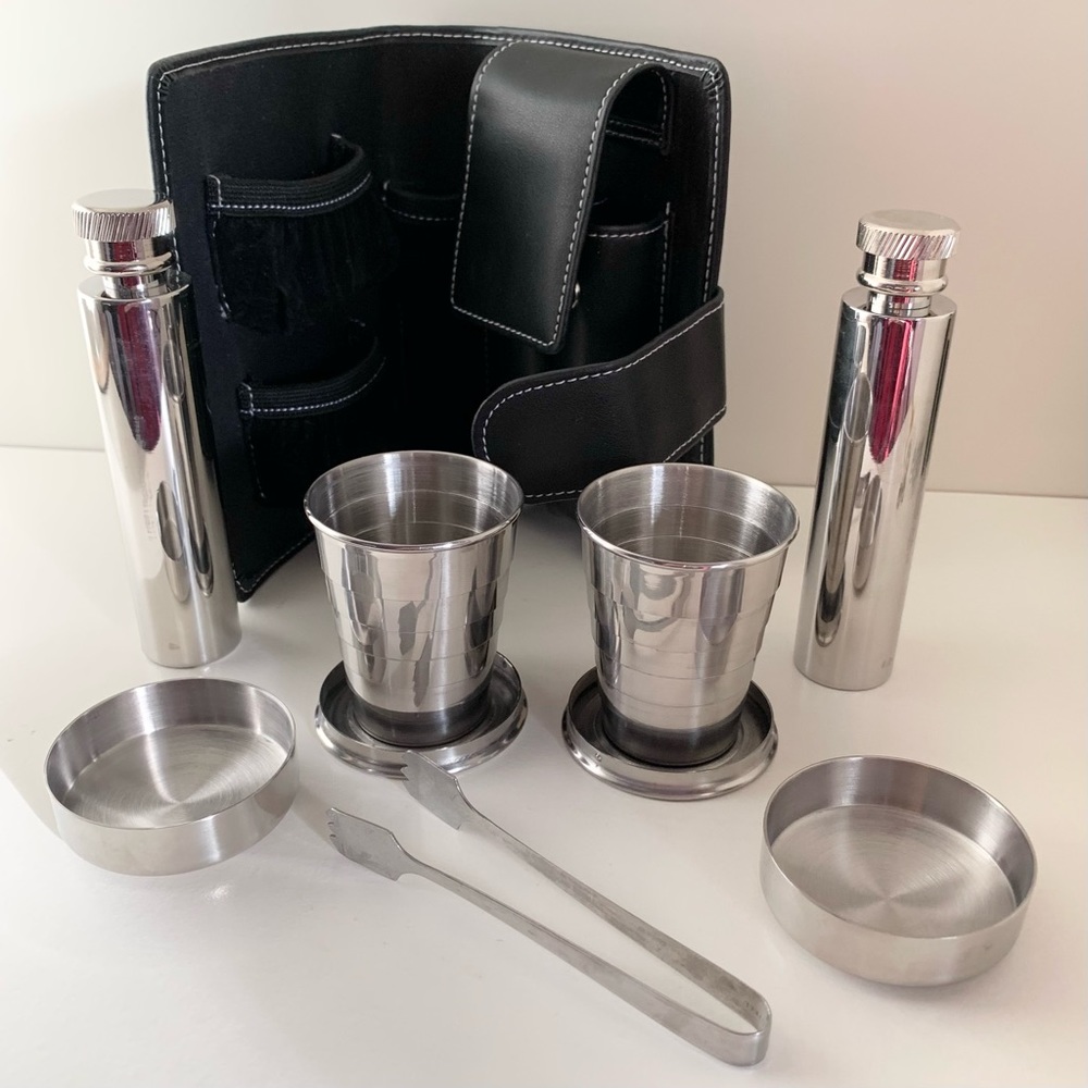 New Portable steel flask set